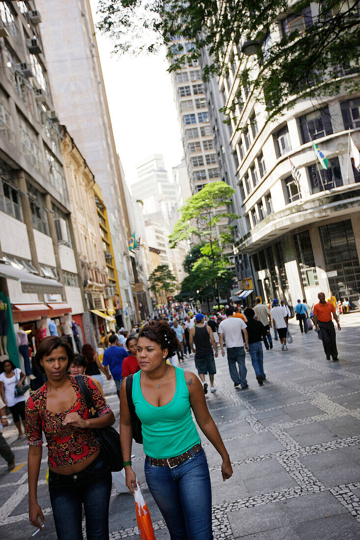Einkaufsstrasse, Street scene, rua direita, Sao Paulo, Brasilien