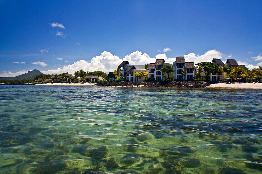 Villas waterfront of  five star Hotel Le Touessrok in Trou d Eau Douce, Mauritius, Africa