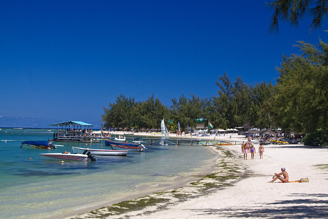 Beach of Club Med at La Pointe aux Canonniers at north east coast Mauritius, Africa