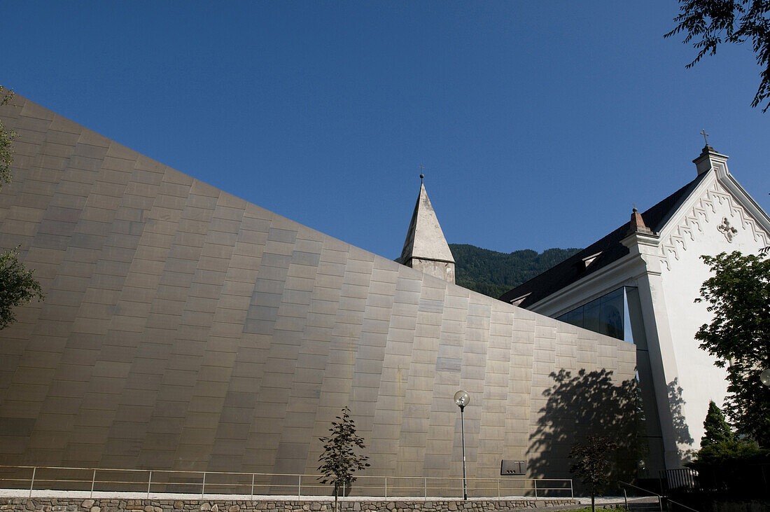 Modern church of Leifers, Hoeller and Klotzner architects, completion date 2001, Merano, South Tyrol, Italy