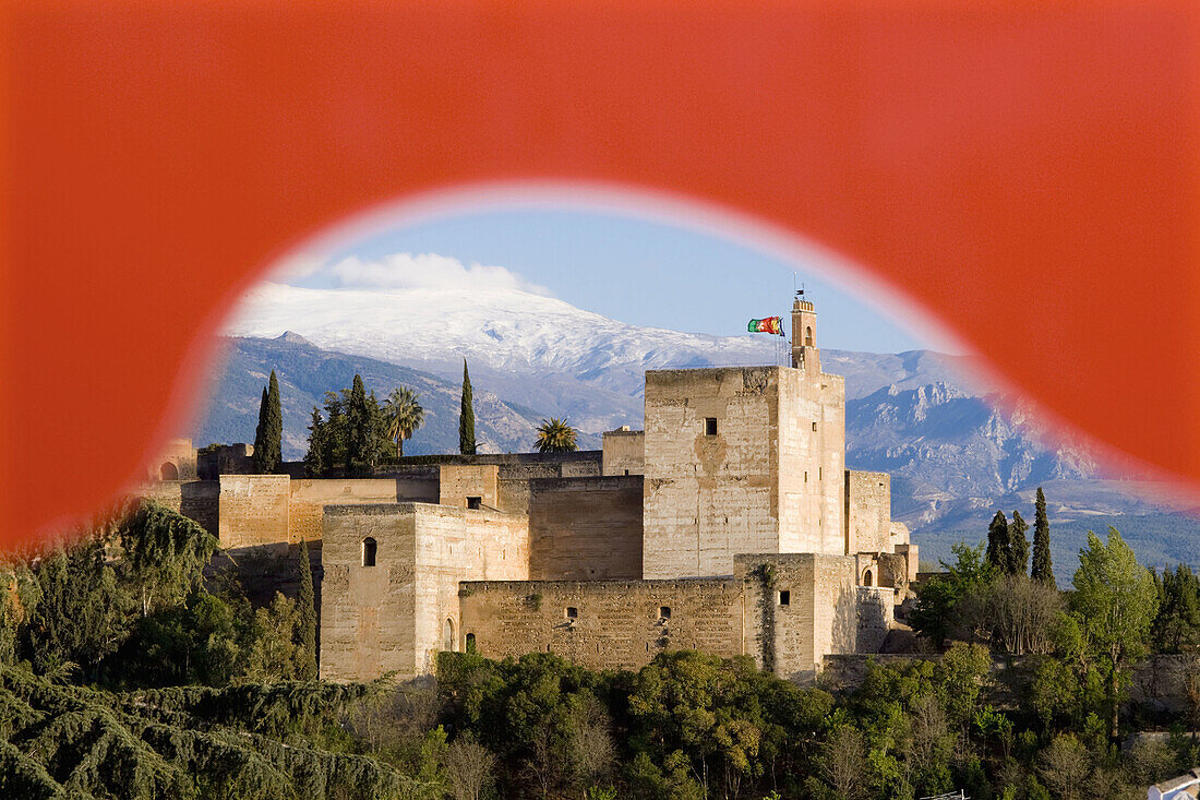 Europe, Spain, Andalucia, alhambra, granada province skyline 2007