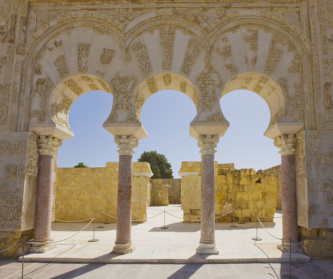 Ruins of Medina Azahara, palace complex built by caliph Abd al-Rahman III. Cordoba province, Andalucia, Spain