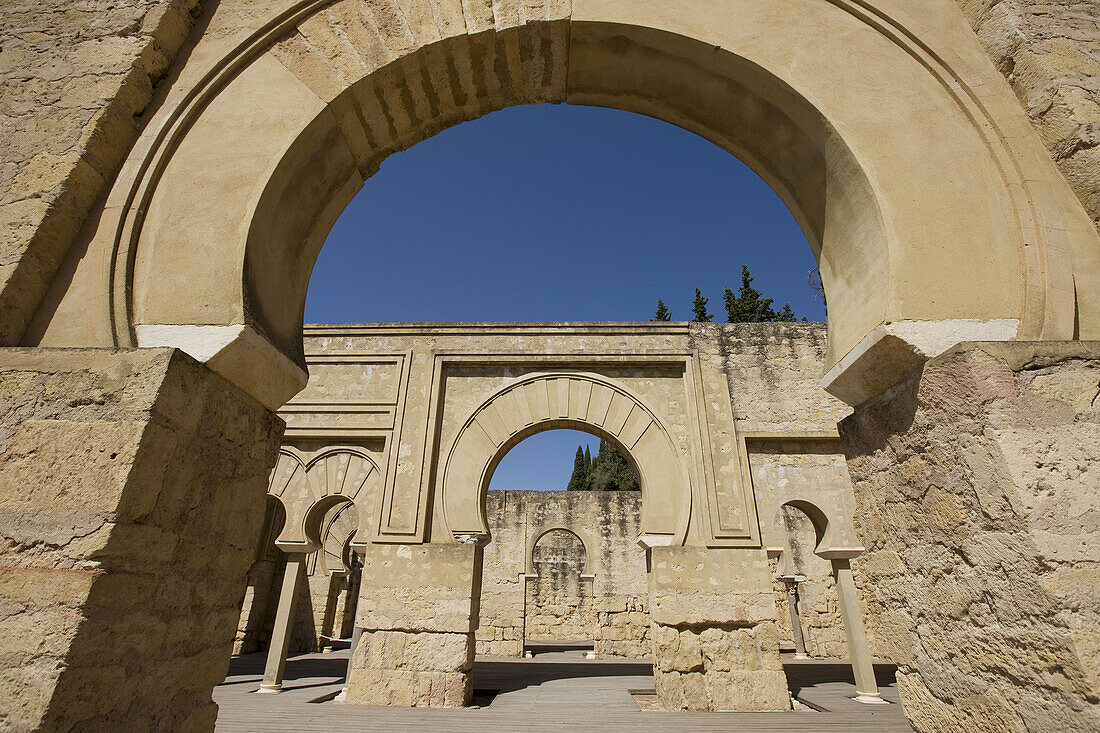 Ruins of Medina Azahara, palace complex built by caliph Abd al-Rahman III. Cordoba province, Andalucia, Spain