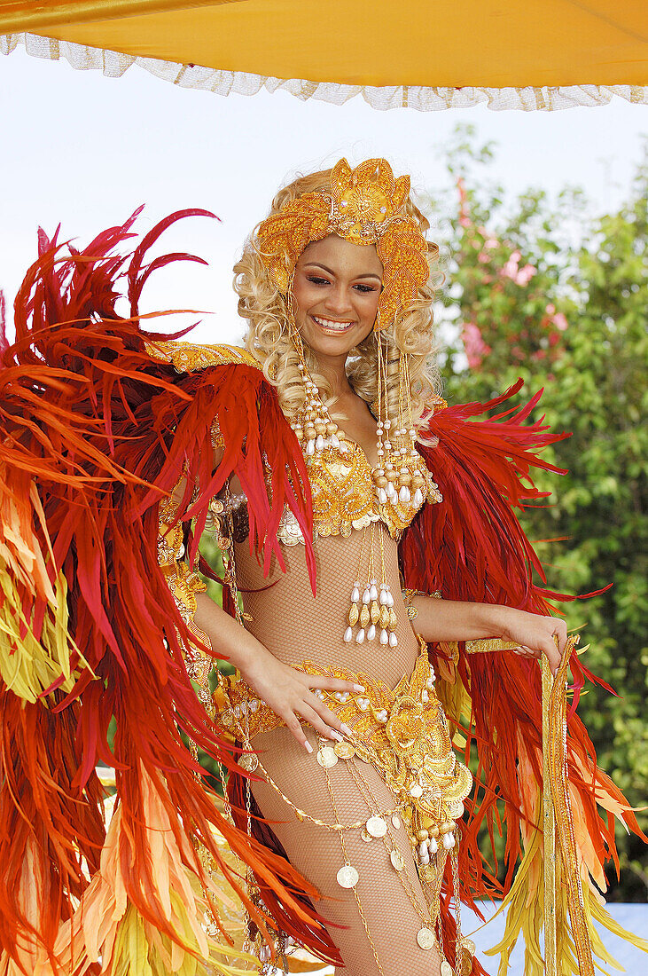 Carnival Queen at Las Tablas village Carnival, Guarare village, Los Santos province, Rep.of Panamá, Central America. 2006