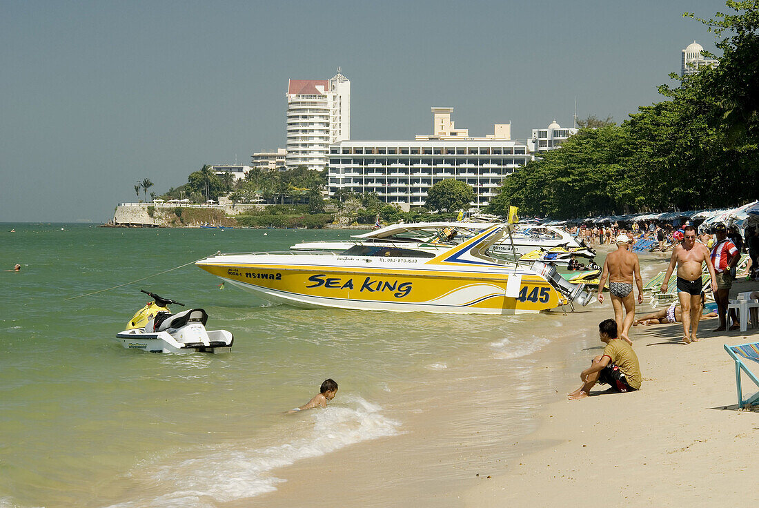 Thailand, Pattaya, Asia, South East Asia, Beach Road, beach, sea activities, boat, sand