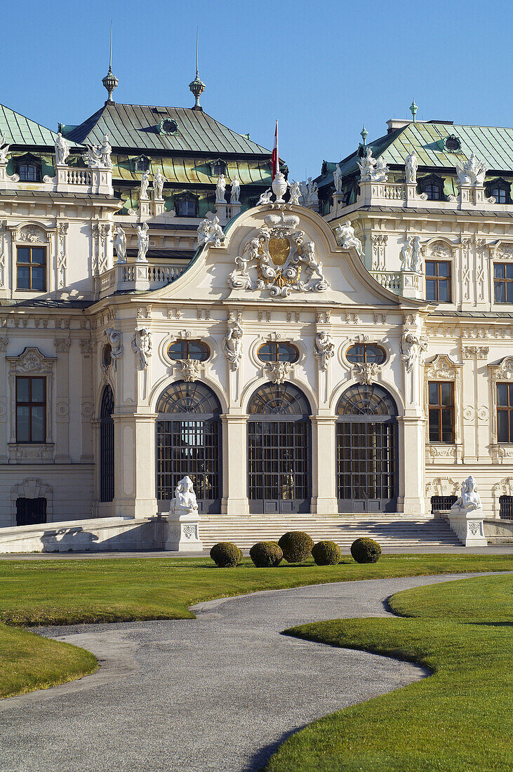 facade of the upper belvedere palace  Landstraße district  vienna  austria  europe