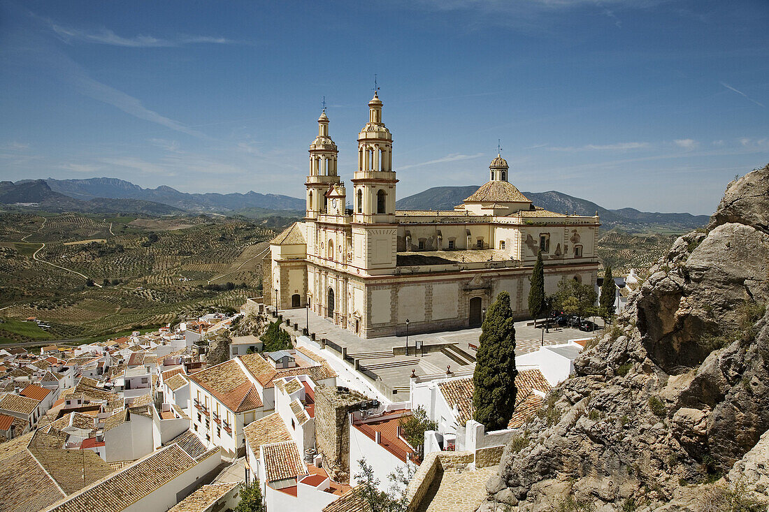Church of Nuestra Señora de la Encarnacion, Olvera. Pueblos Blancos (white towns), Cadiz province, Andalucia, Spain
