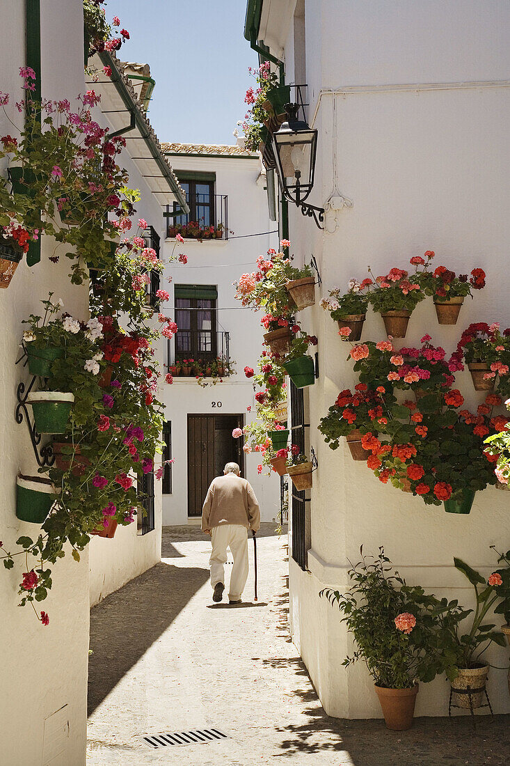 Street in the Villa district, Priego de Cordoba. Cordoba province, Andalucia, Spain