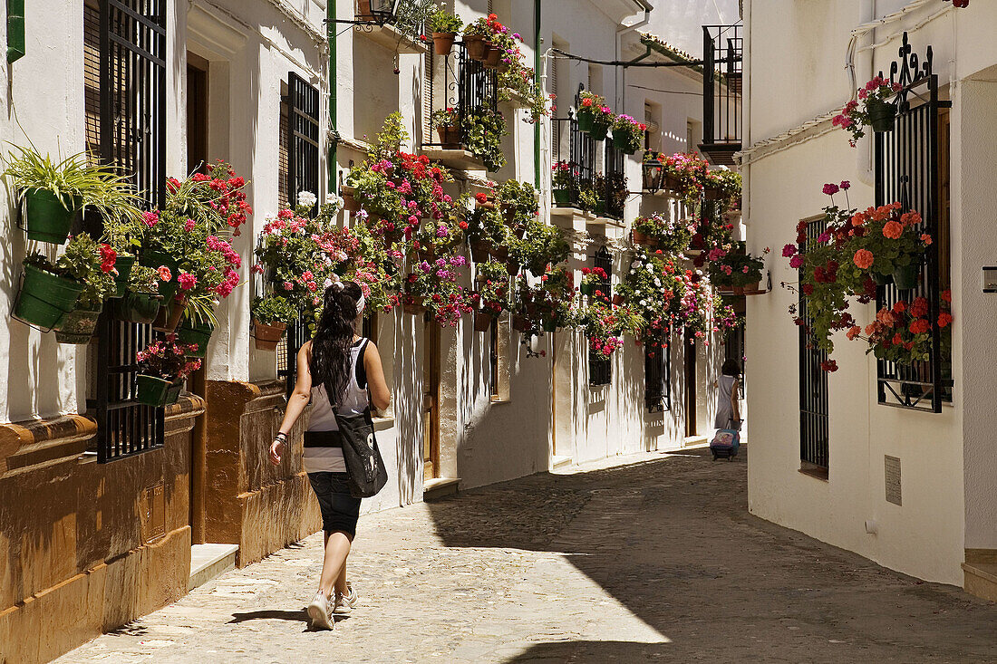 Street in the Villa district, Priego de Cordoba. Cordoba province, Andalucia, Spain