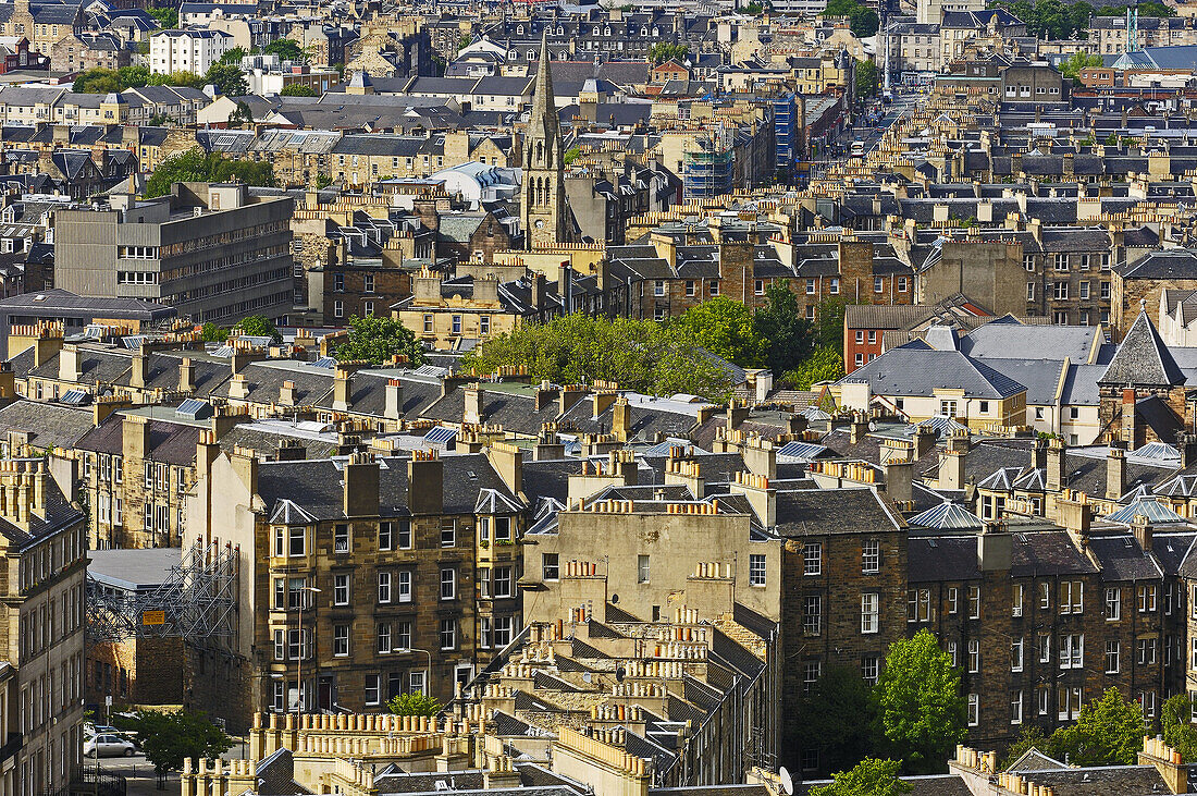 New Town from Calton Hill  Edinburgh  Lothian Region  Scotland  U K