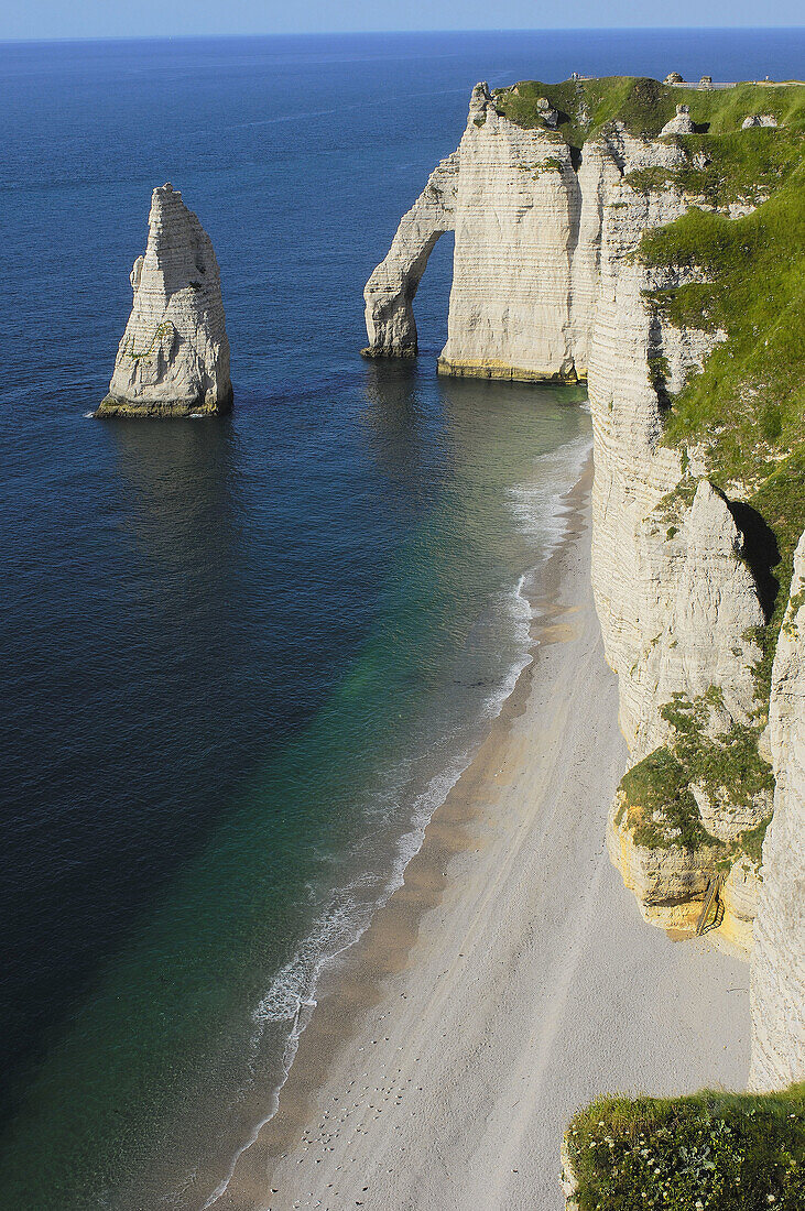 Falaise daval  Sea Cliff  Étretat  Côte dAlbatre  Haute-Normandie  Normandy  France