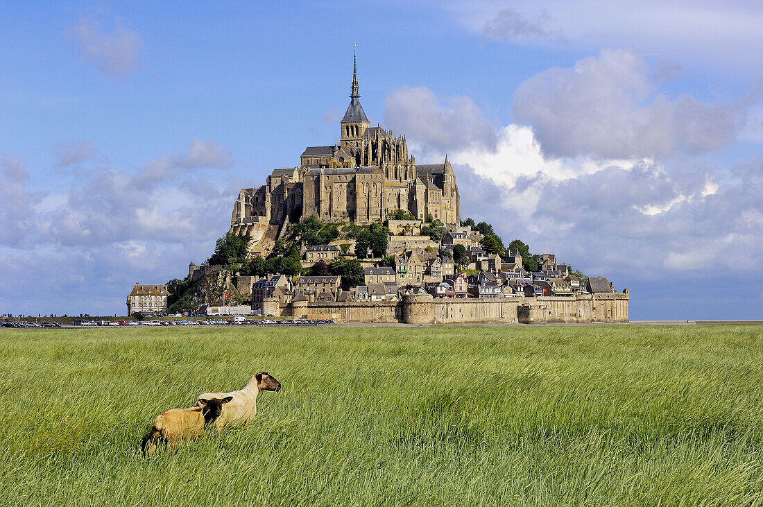 Mont-Saint-Michel Benedictine abbey  Normandy  France