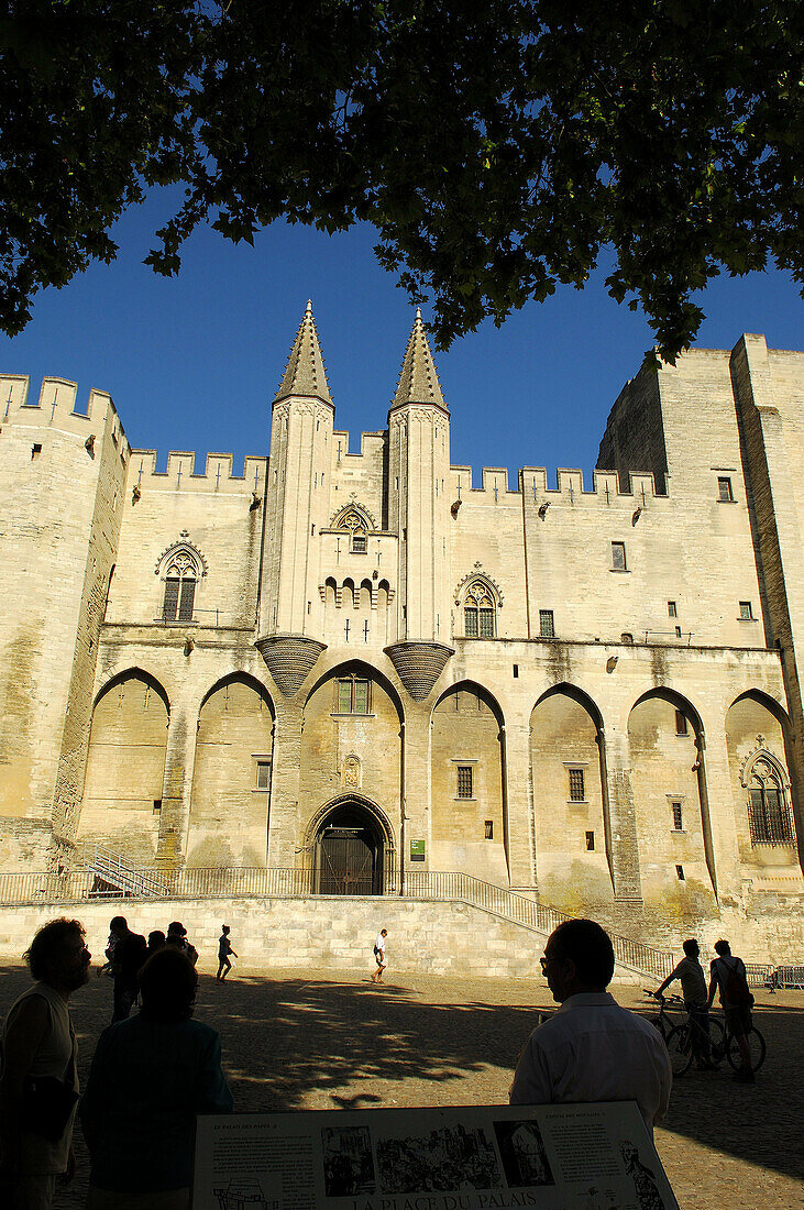 Papal Palace Palais des Papes  Avignon  Vaucluse  Provence-Alpes-Côte dAzur  Rhone valley  Provence  France