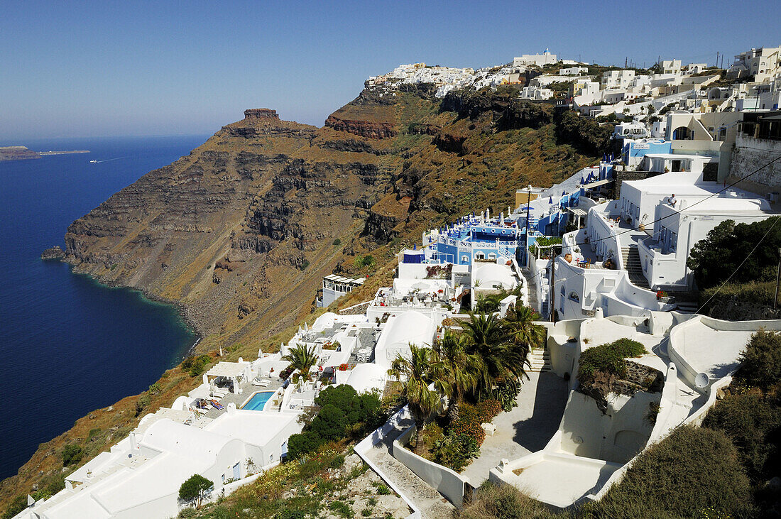 Apartments and Hotels at Crater Rib of Santorini