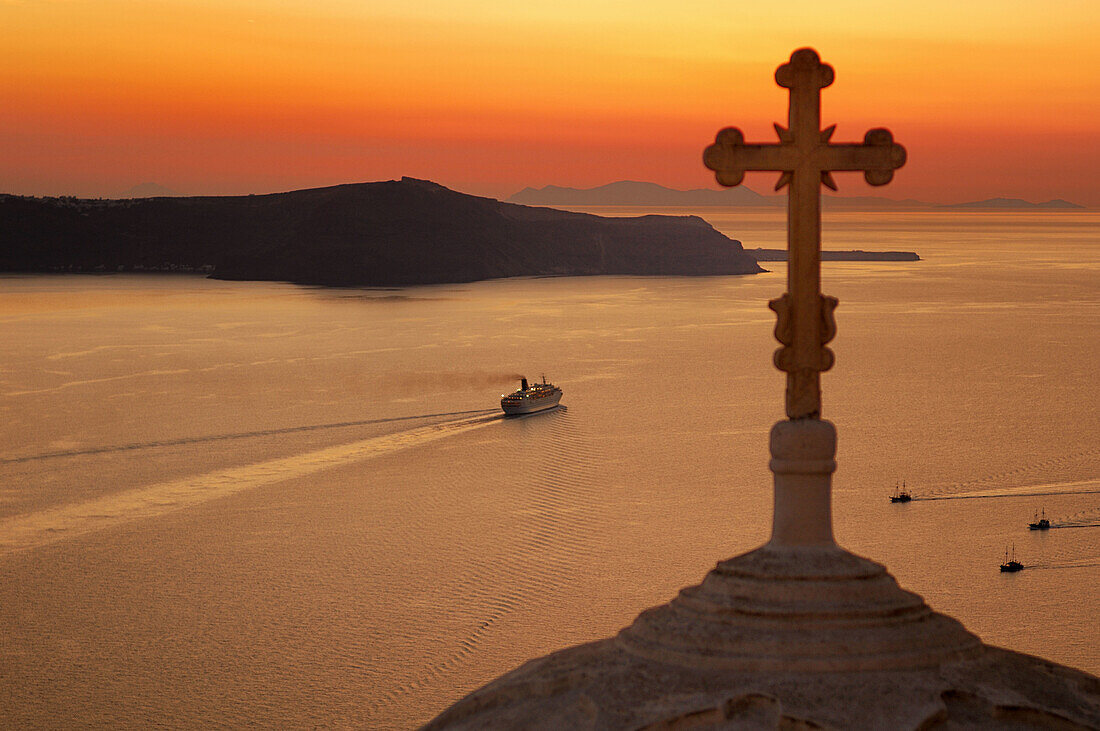 Dessen, Die insel, Griechenland, Krater, Santorin, Santorini, Sonnenuntergang, Sonnenuntergänge, Thera, Thira, N45-764368, agefotostock