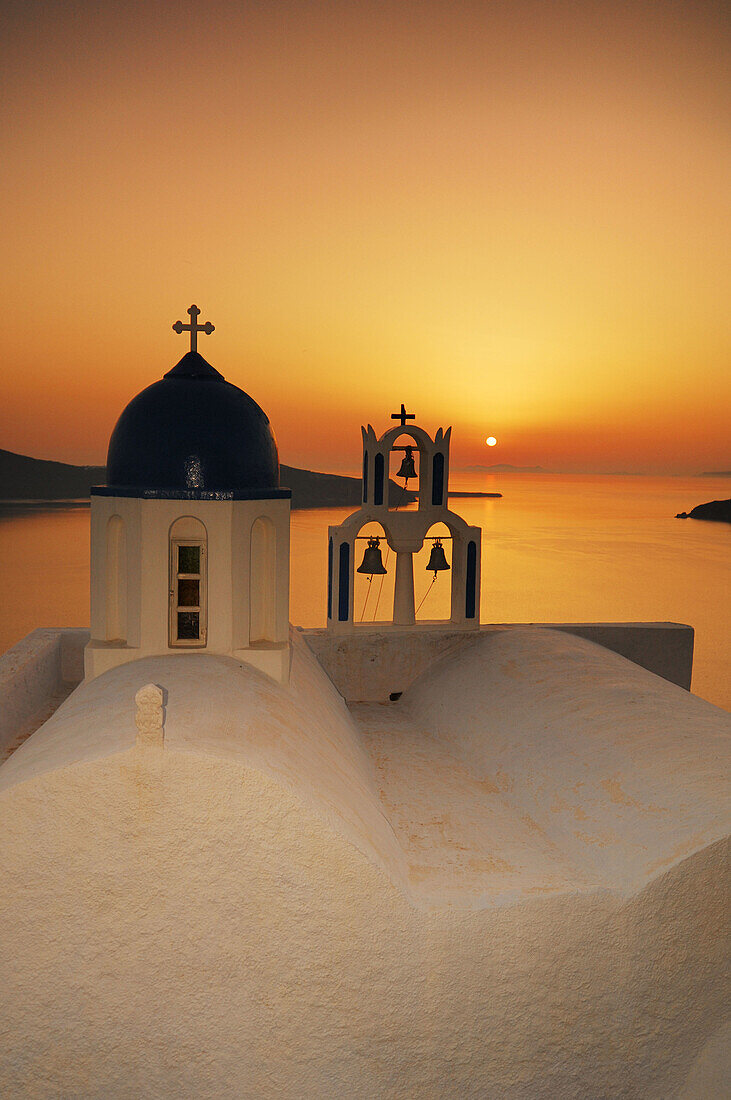 Dessen, Die insel, Griechenland, Kapelle, Krater, Santorin, Santorini, Sonnenuntergang, Sonnenuntergänge, Thera, Thira, N45-764370, agefotostock