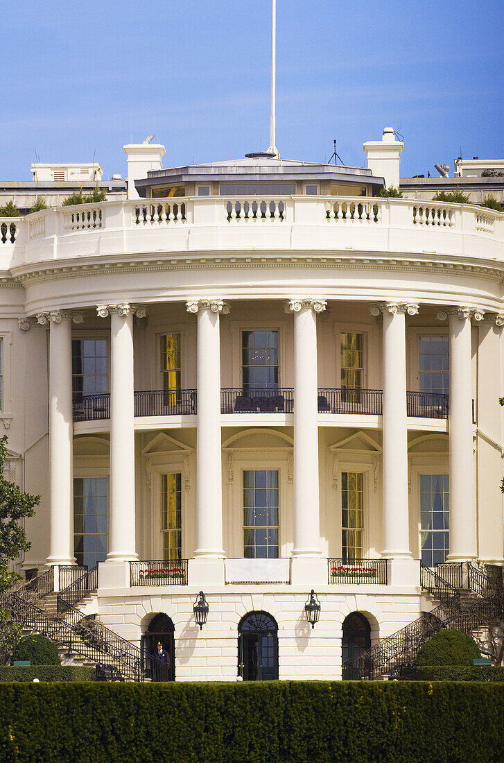 View of the South Lawn of the White House, Washington D C, U S A