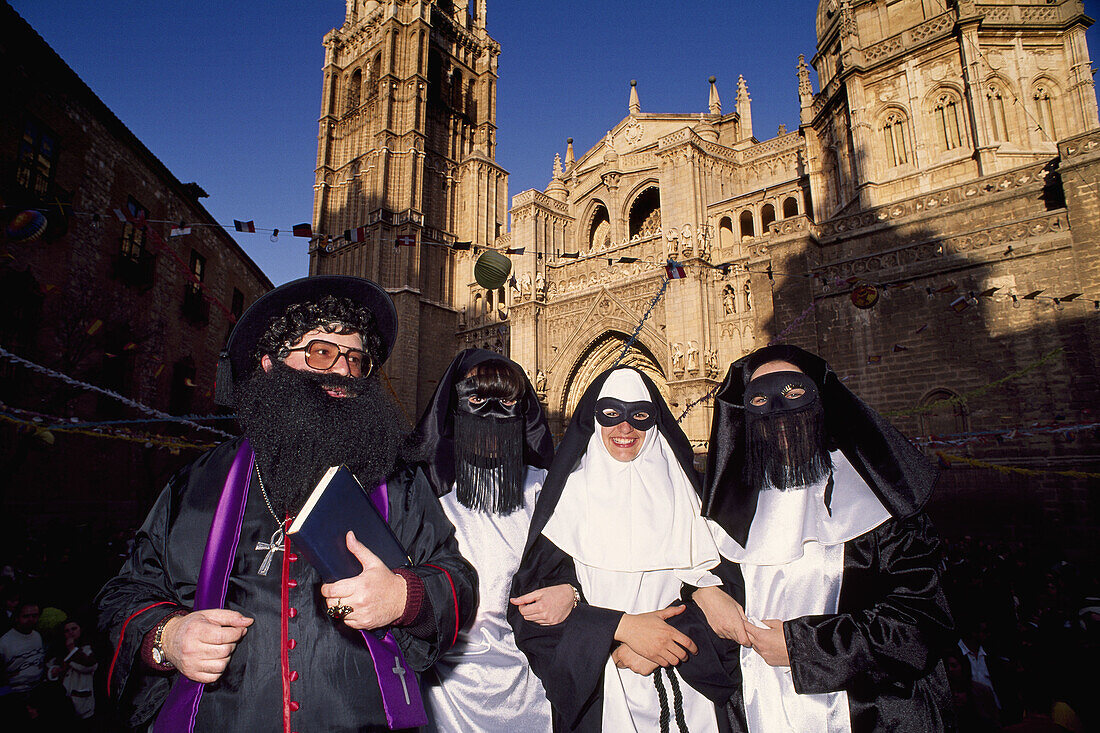 Carnival, Ayuntamiento Square. Toledo. Castilla-La Mancha. Spain