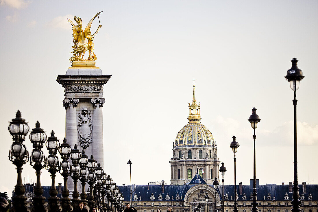 Pont Alexandre III and Hôtel des Invalides, Paris, France