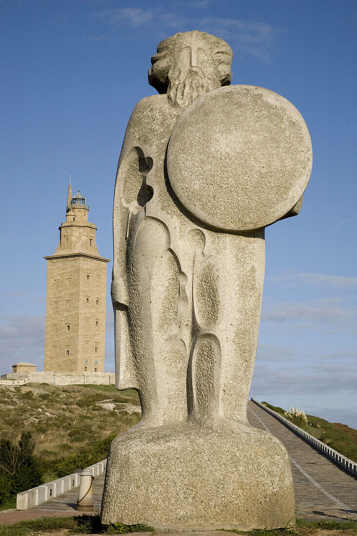 Monumento y Torre de Hercules, La Coruña, Galicia, España