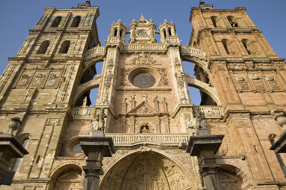 Fachada del Catedral, Astorga, Leon, Castilla y Leon, España