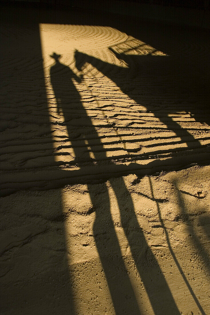 Shadow of a Cowboy and his horse in Washington State