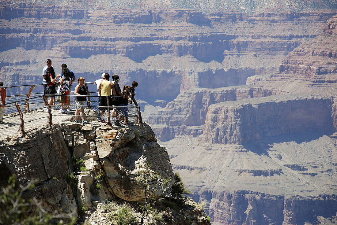 Tourists visiting the Grand Canyon Arizona