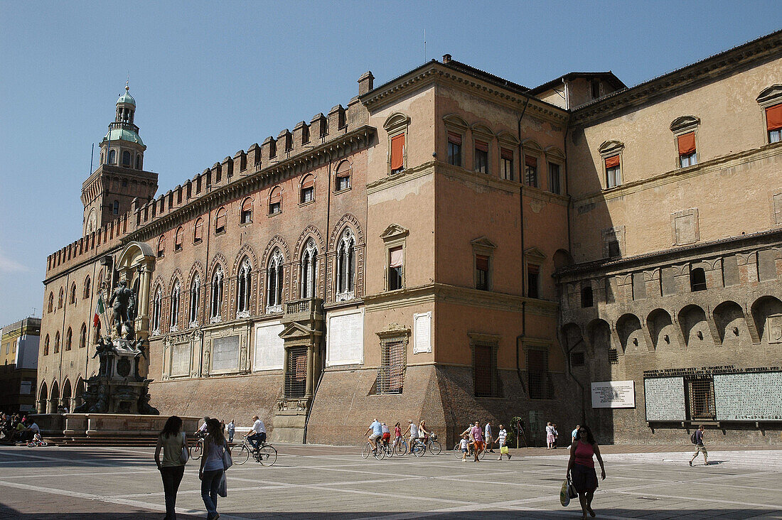 Bologna Italy, Piazza Nettuno, Palazzo dAccursio