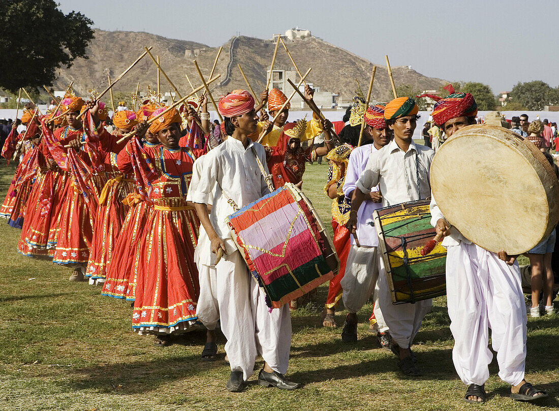 Dancers. Elephant Festival, Jaipur, Rajasthan, India