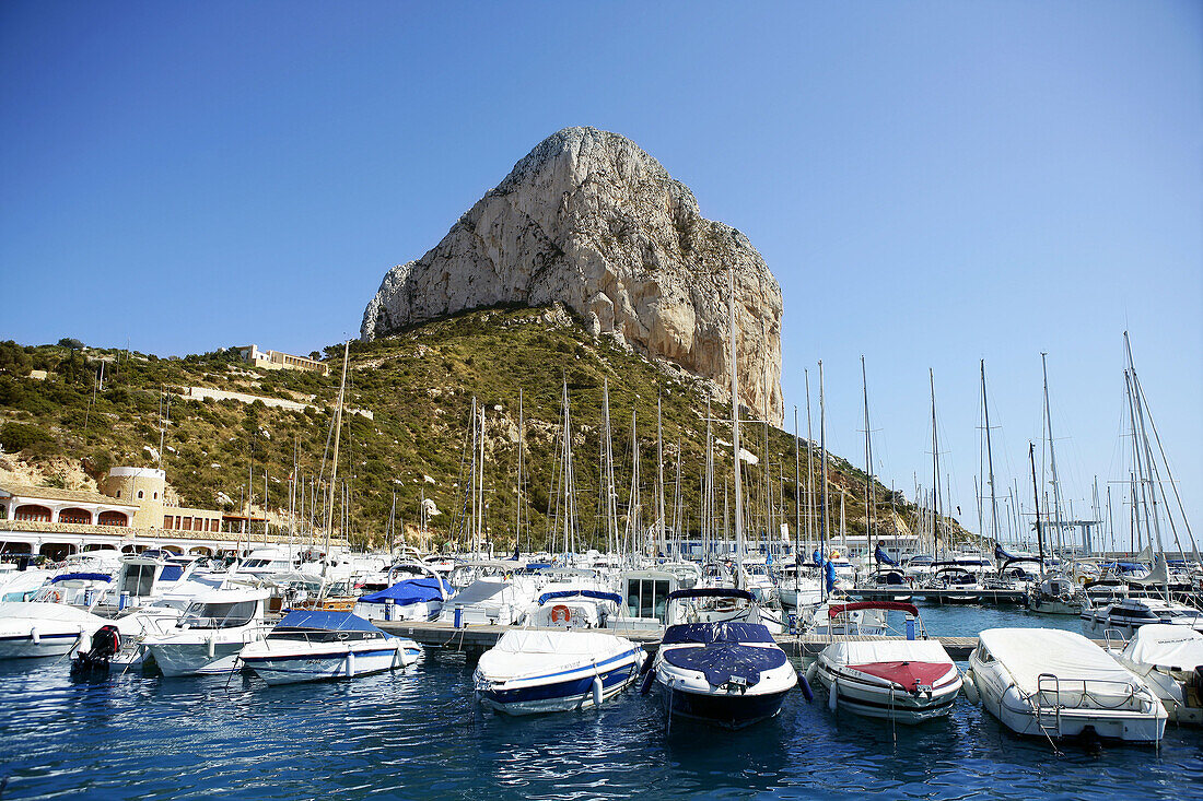 Peñon de Ifach and Nautico Club Marina