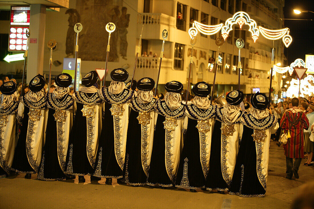Moros y Cristianos costumes Celebration in Alicante province