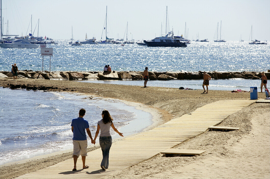 Alicante beach, Seascape in the city