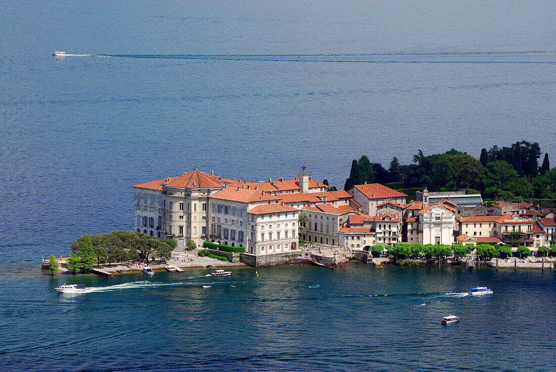 Palast auf Isola Bella im Lago Maggiore, Borromäische Inseln, Isole Borromee, Lago Maggiore, Piemont, Italien