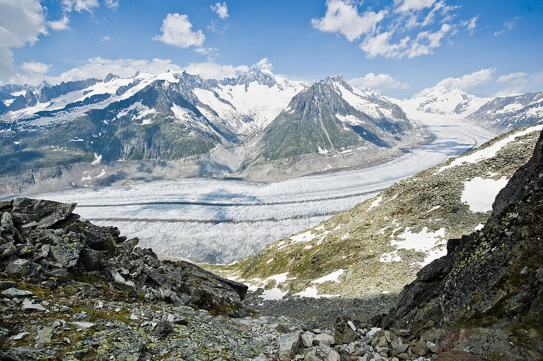 Aletsch Glacier, Bernese Alps, canton of Valais, Switzerland