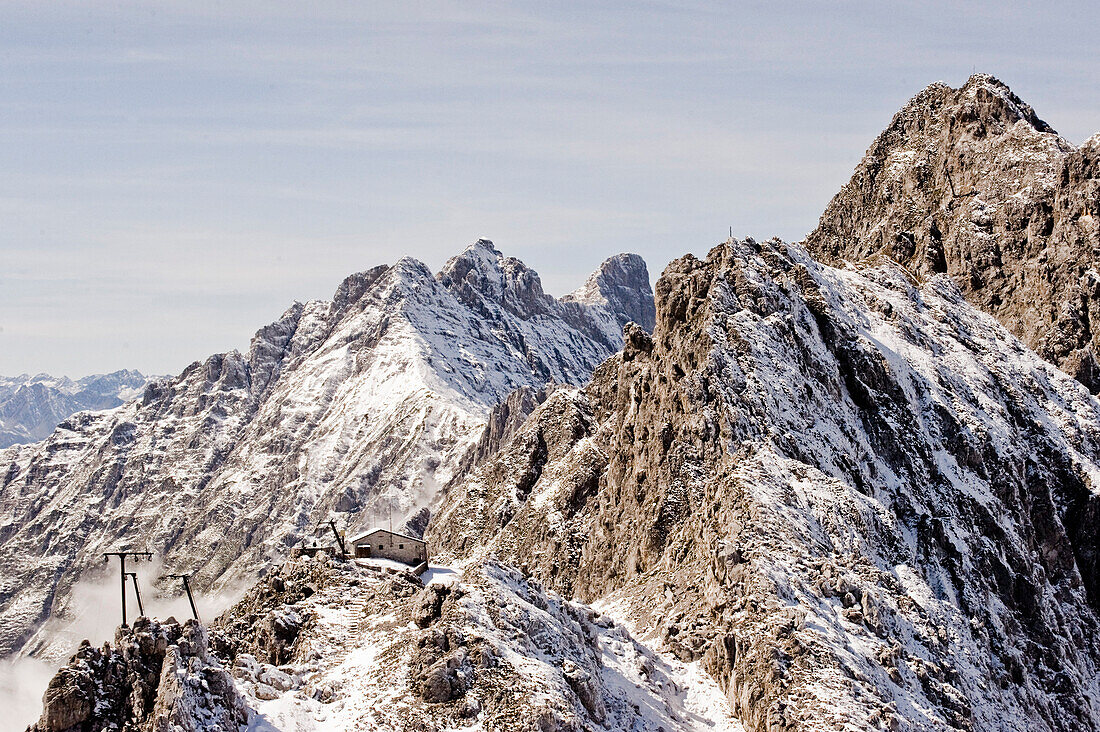 Snowy mountain scenery, Innsbruck, Tyrol, Austria