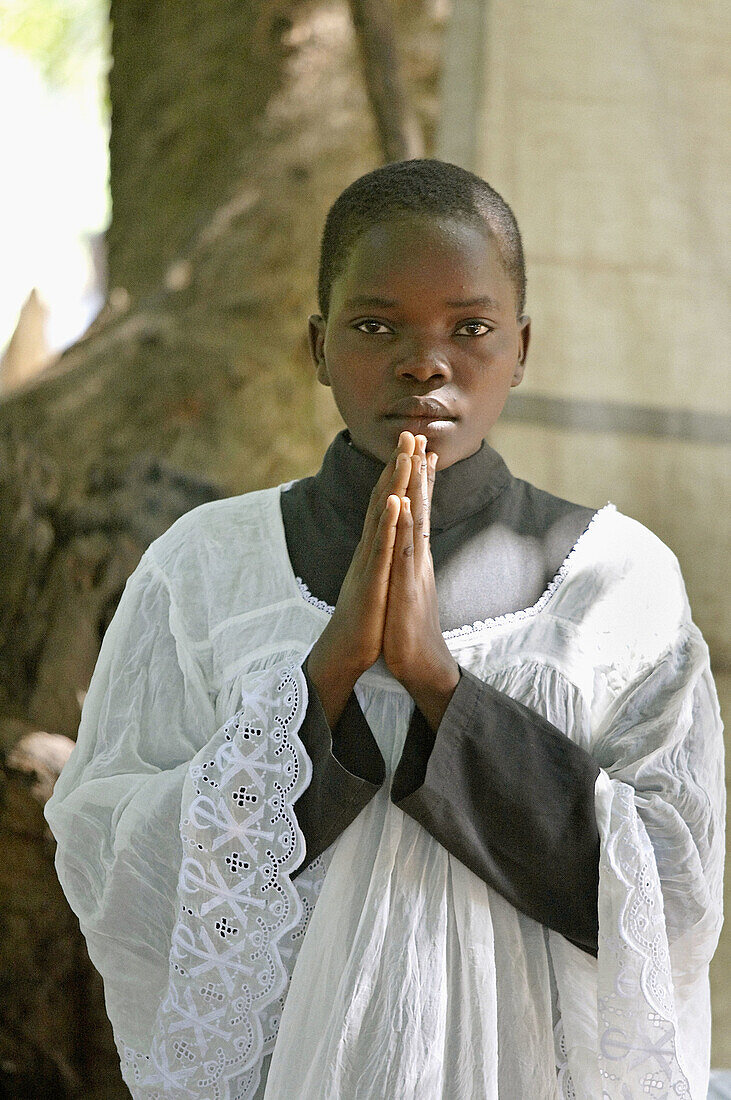 SOUTH SUDAN  Saint Josephs Feast day May 1st being celebrated by Catholic community in Yei  Altar boy