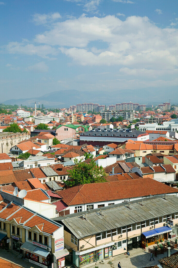 Macedonia. Skopje. Carsija Old Town. Overhead looking north