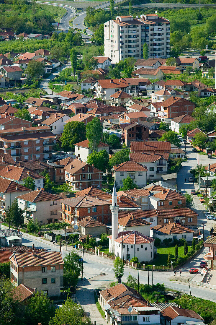 Macedonia. Ohrid. West Ohrid suburb with Mosque
