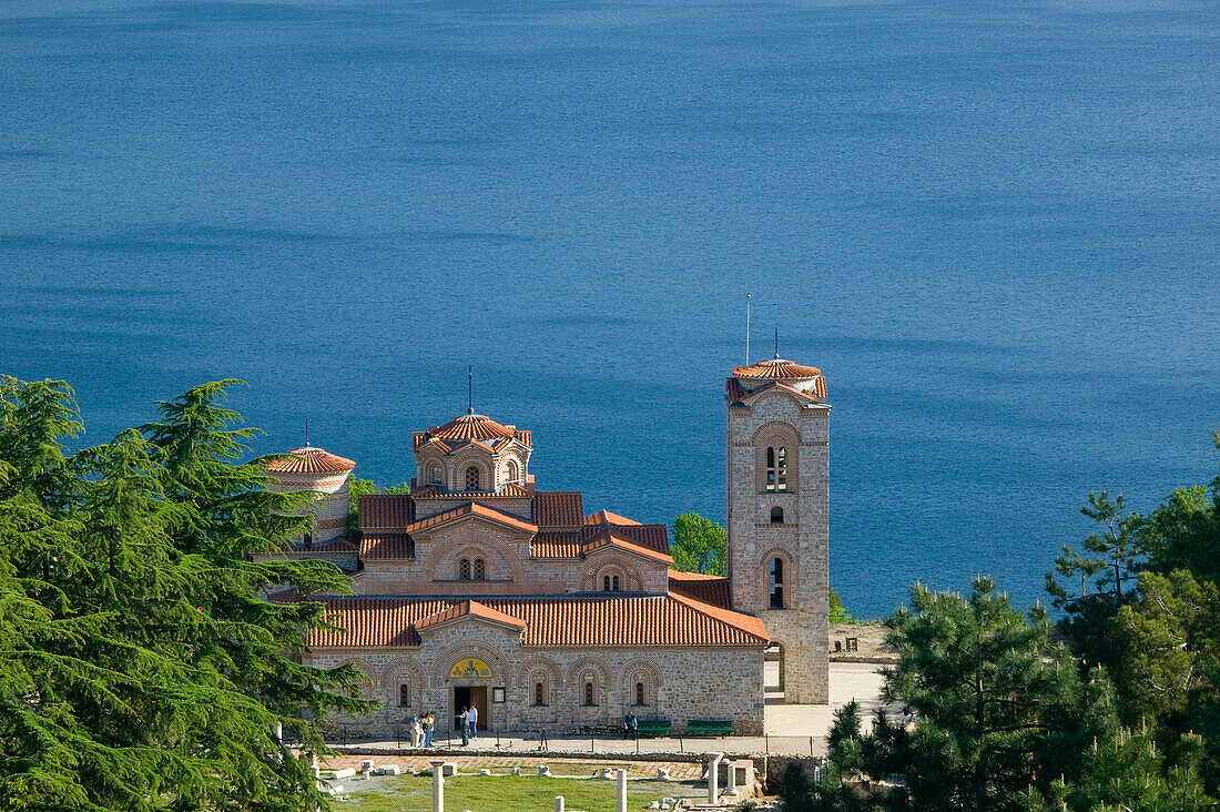 Macedonia. Ohrid. Sveti Kliment i Pantelejmon Church (new construction) on the shores of Lake Ohrid