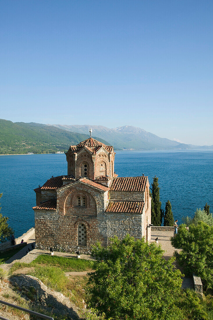 Macedonia. Ohrid. Sveti Jovan at Kaneo Church on Lake Ohrid