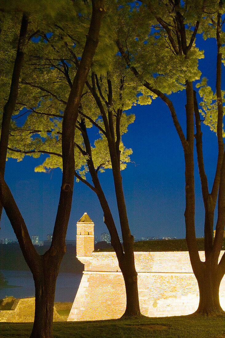 Serbia. Belgrade. Kalemegdan Castle Detail. Evening