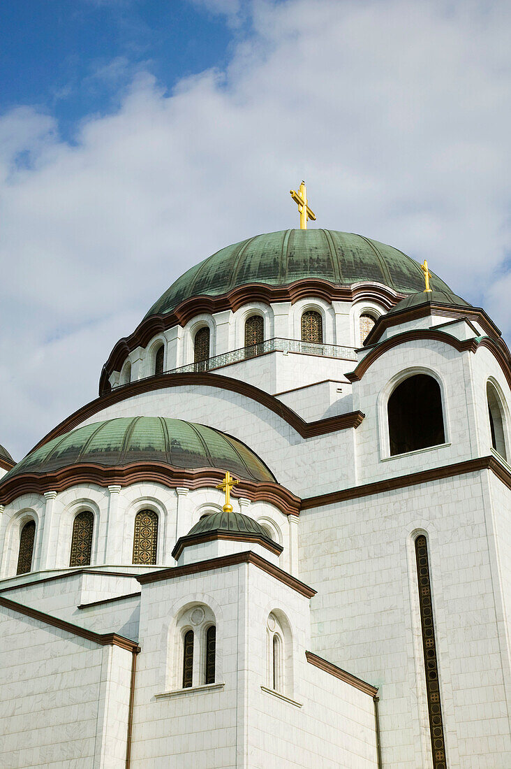 Serbia. Belgrade. Sveti Sava Orthodox Church (Worlds Biggest Orthodox Church) Sveti Sava Church Exterior Morning View