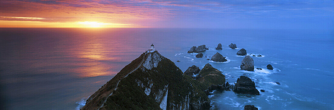 Nugget Point at sunset, New Zealand
