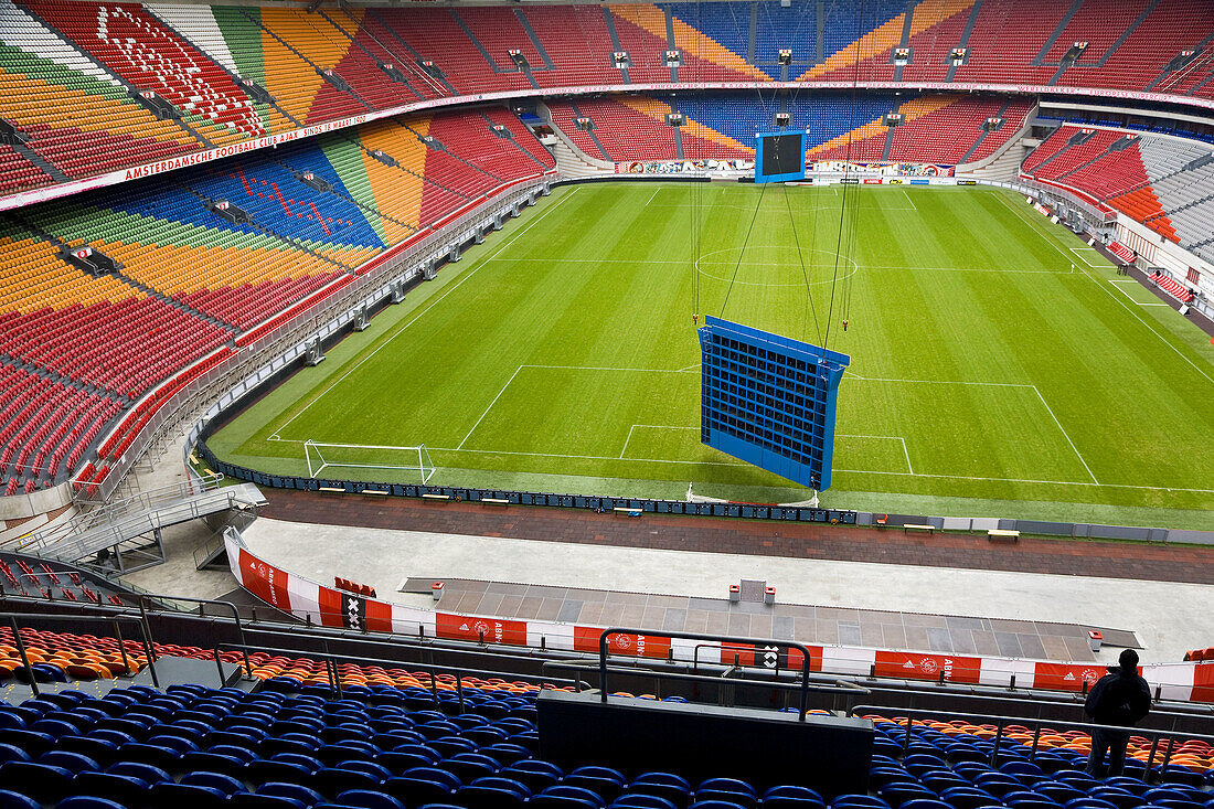 Ajax football stadium. Inside Ajax football stadium, The Amsterdam Arena