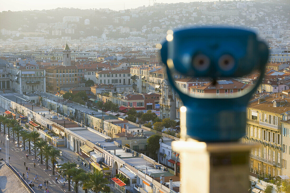 Periscope and view over Nice, Côte dAzur, French Riviera, France