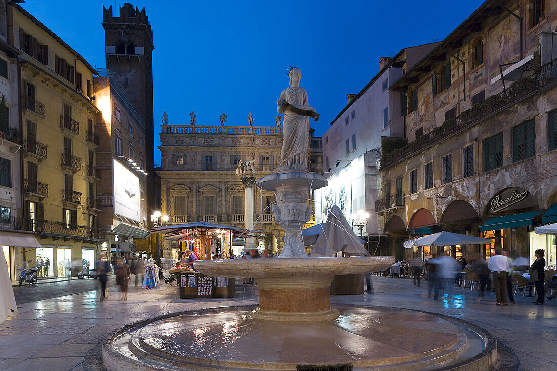 Piazza delle Erbe, Verona, Veneto, Italy