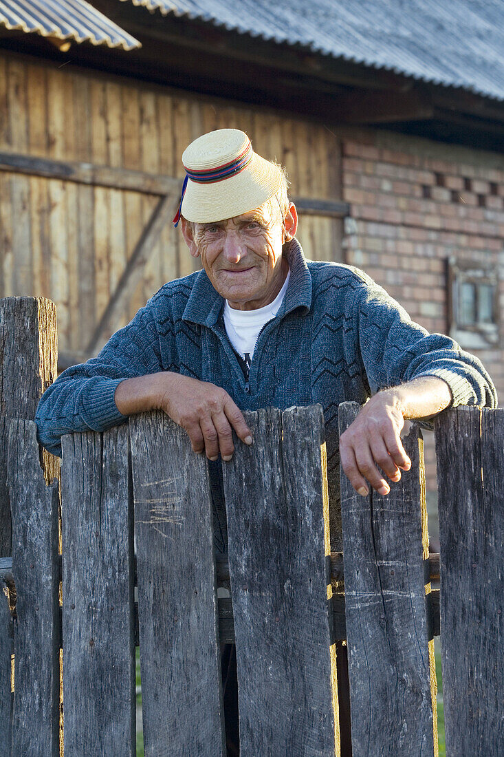 Man in traditional hat, Budesti, Maramures, Romania