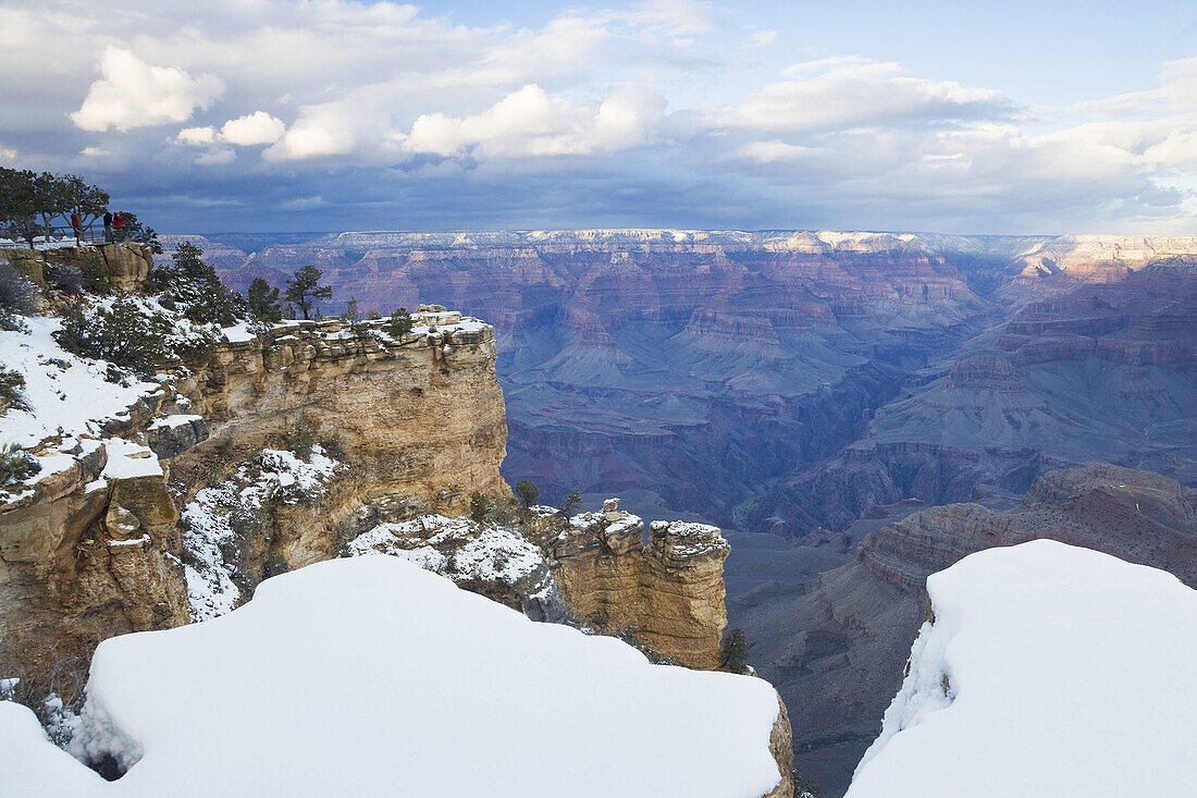 Snow, South Rim, Grand Canyon, Arizona, USA. Snow at Grand Canyon