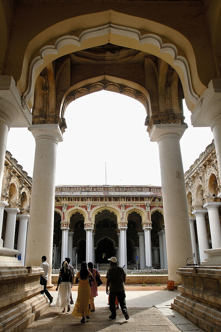 The Thirumalai Nayak Palace in Madurai, Tamil nadu, India