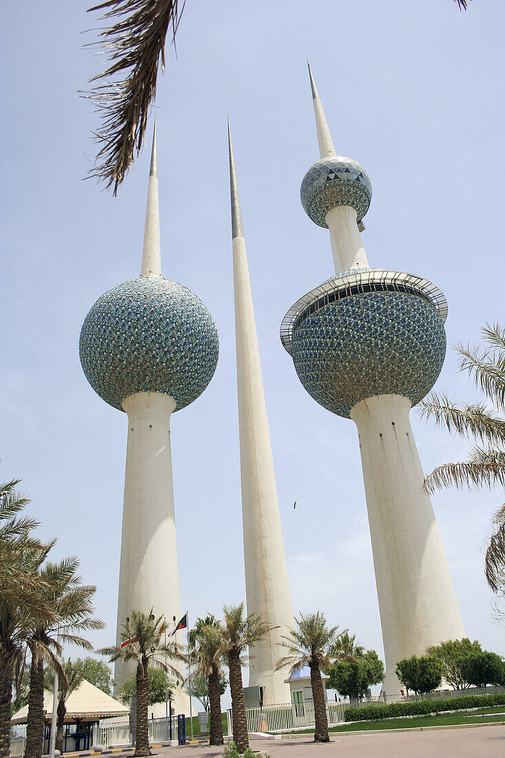 Kuwait towers, the famous landmark in Kuwait, Kuwait City